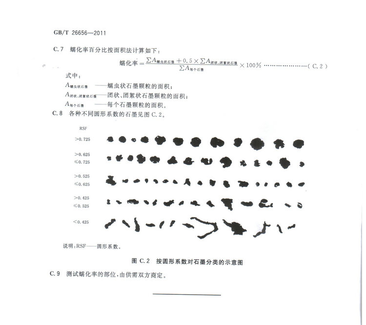 蠕墨铸铁金相试验国家标准GB/T26656-2011